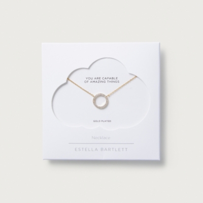 Estella Bartlett Pave Circle Necklace