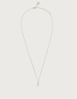 Estella Bartlett Silver Plated Star and Cubic Zirconia Droplet Necklace