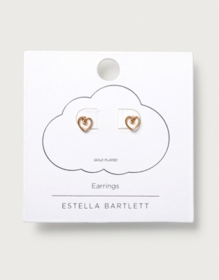 Estella Bartlett Wire Heart Studs