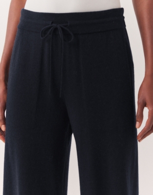 Exposed Pocket Wide Leg Pants with Cashmere | Loungewear | The White ...