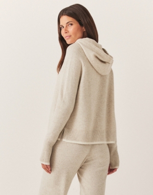 Exposed Seam Tipped Hoodie with Cashmere