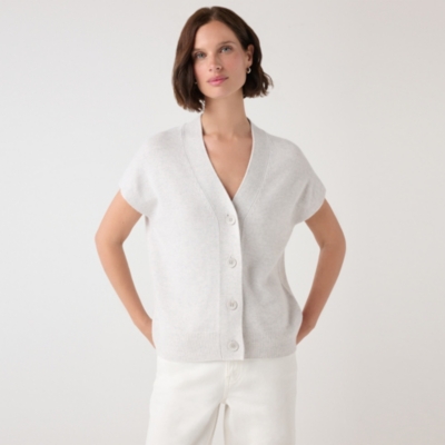 Extended Shoulder Button Through Knitted Tank