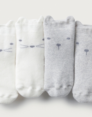 Face Baby Socks – Set of 2 (0–24mths)