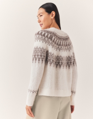 Fair Isle Cardigan with Alpaca