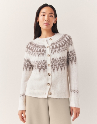 Fair Isle Cardigan with Alpaca