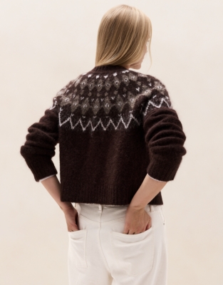 Fair Isle Cardigan with Alpaca