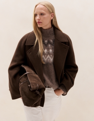 Fair Isle Funnel-Neck Jumper with Alpaca