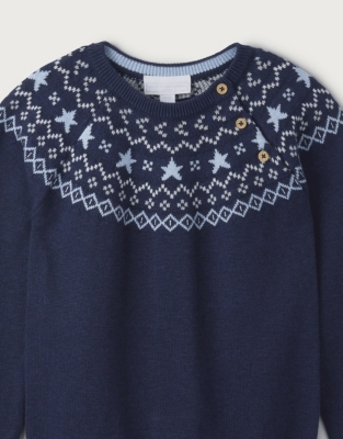 Fair Isle Jumper (018mths) Baby Boys' The White Company UK