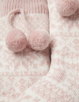 Fair Isle Slipper Socks