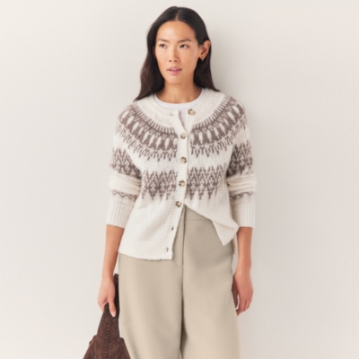  Fairisle Cardigan with Alpaca