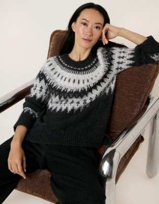  Fairisle Jumper with Alpaca 