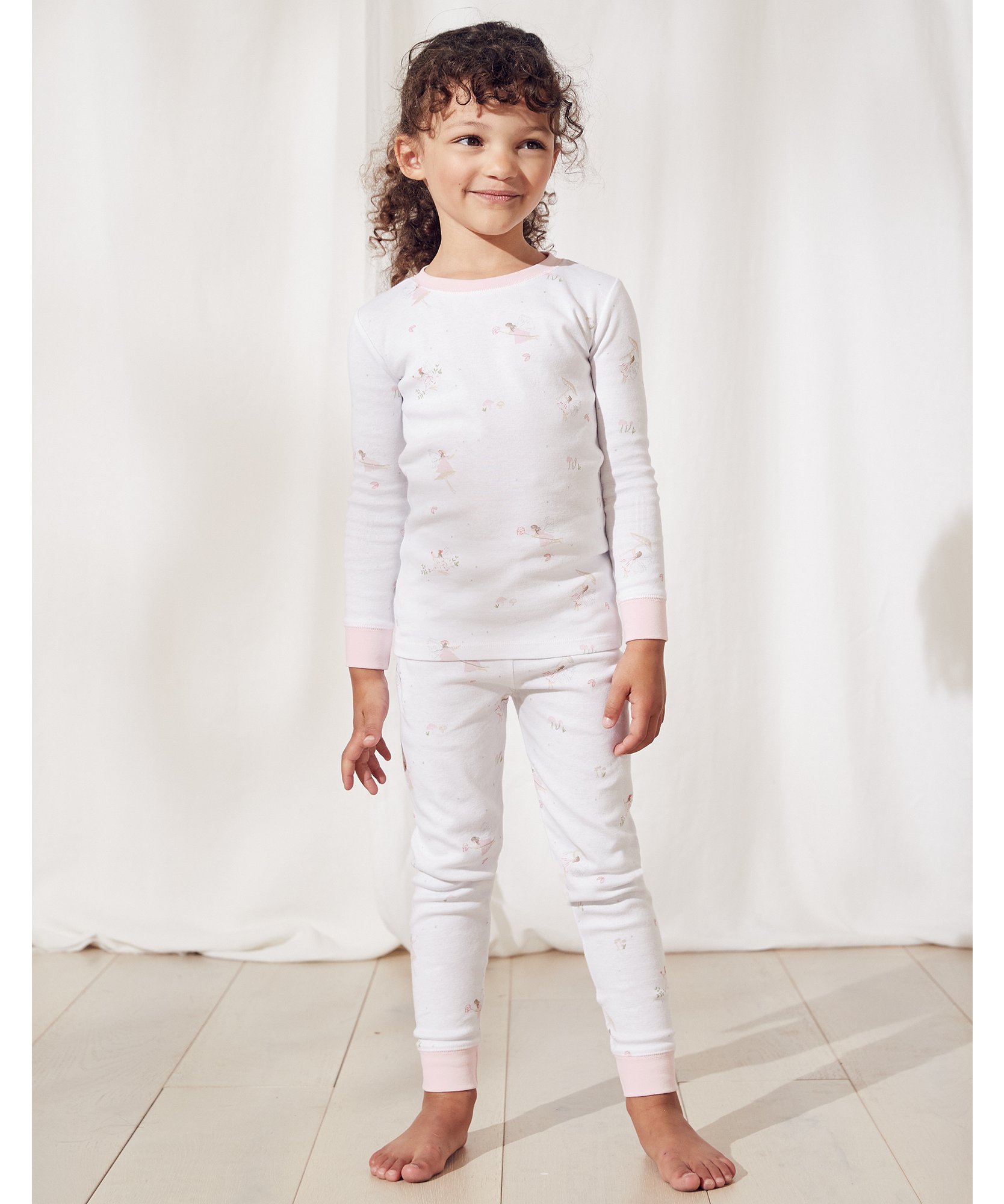 Fairy-Print Slim-Fit Pyjamas Multi 1-12yrs The White Company Girls Clothing Loungewear Pajamas 11-12Y 