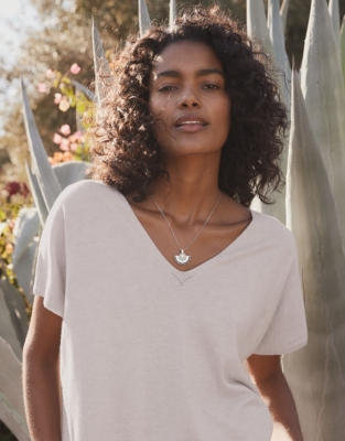 Fan Bead Stone Necklace Accessories Sale The White Company UK