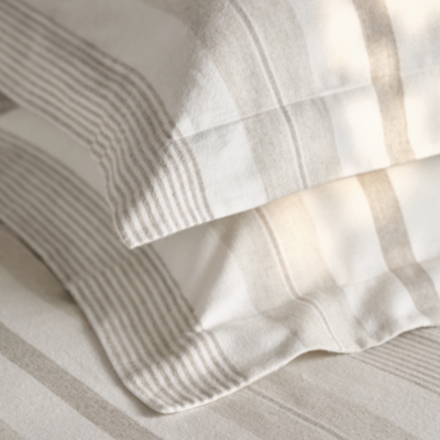 Farne Stripe Oxford Pillowcase – Single