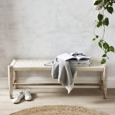 Faro Woven Bench Chairs Benches Stools The White Company Uk