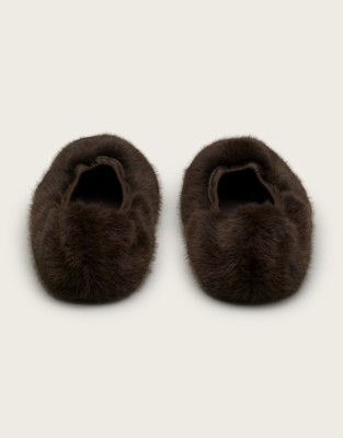 Faux Fur Ballet Slipper