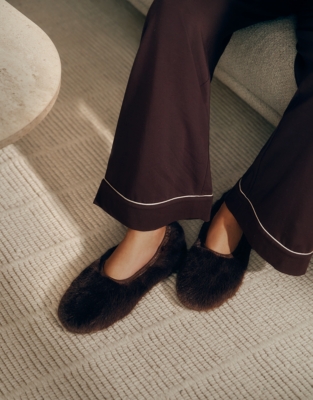 Faux Fur Ballet Slipper