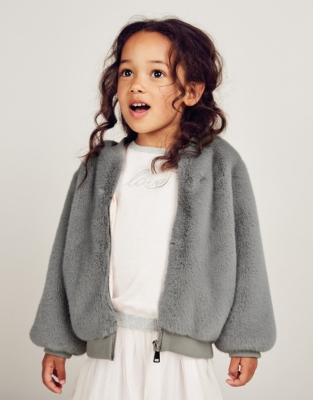 FauxFur Bomber Jacket (16yrs) Baby & Children's Sale The White