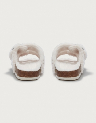 Faux fur slider online slippers uk