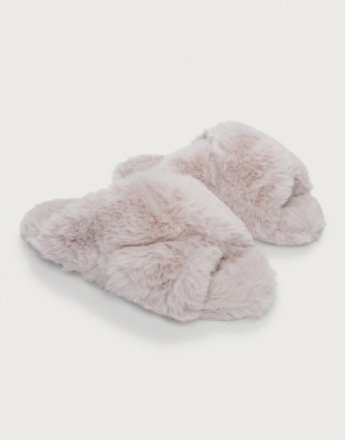 The white company faux fur slippers new arrivals