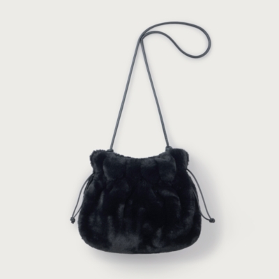Faux Fur Drawstring Clutch