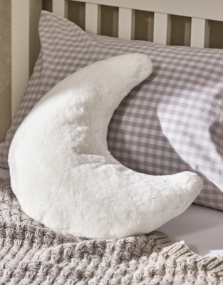 Faux Fur Moon Cushion