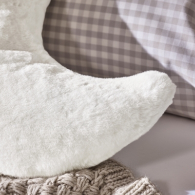Faux Fur Moon Cushion