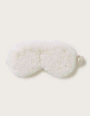 Faux Fur Sleep Eye Mask - Ivory