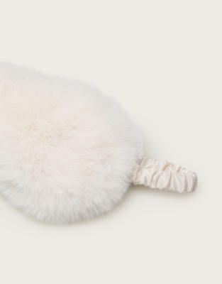 Faux Fur Sleep Eye Mask - Ivory