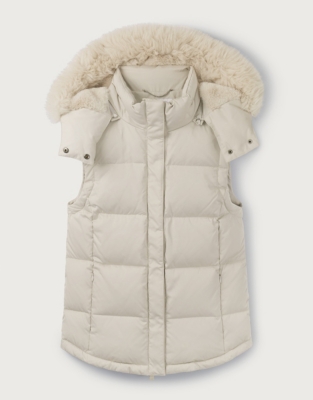 Faux-Fur-Trimmed Hooded Gilet | Clothing Sale | The White Company UK