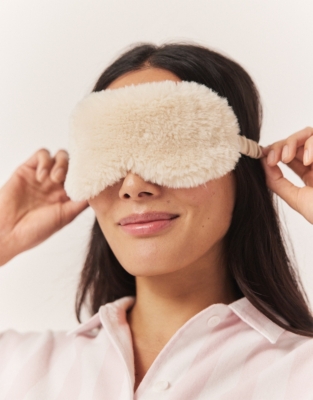 Faux Shearling Eye Mask