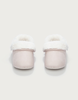 Faux Suede Cosy Boot Slippers - Pink