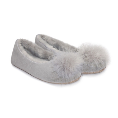 feather pom pom slippers