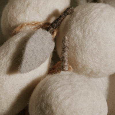 Felt Apple & Pear Decorations – Set of 4