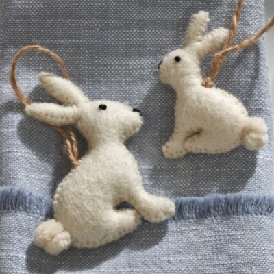 Felt Bunny Decorations – Set of 2