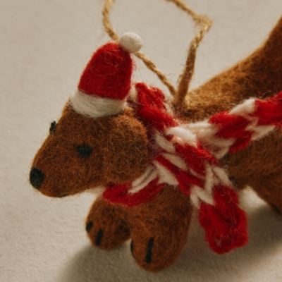 Felt Dachshund Decoration – 7cm
