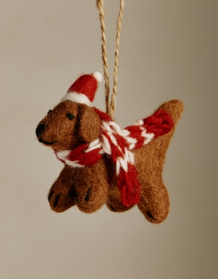 Felt Dachshund Decoration – 7cm