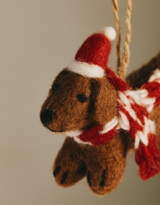 Felt Dachshund Decoration – 7cm