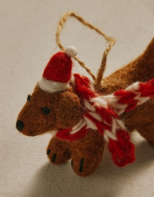 Felt Dachshund Decoration – 7cm