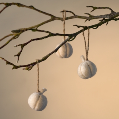 Felt Pumpkin Decorations – Set of 6