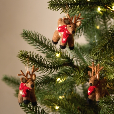 Felt Reindeer Decoration – 10cm
