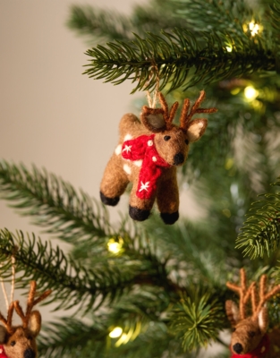 Felt Reindeer Decoration – 10cm
