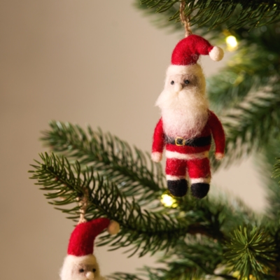 Felt Santa Decoration – 10cm