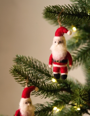 Felt Santa Decoration – 10cm
