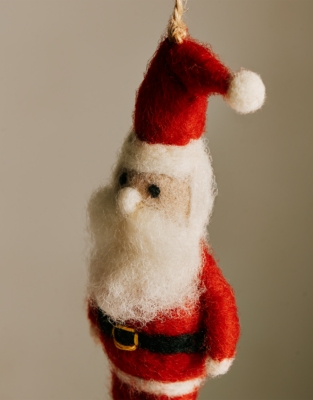 Felt Santa Decoration – 10cm