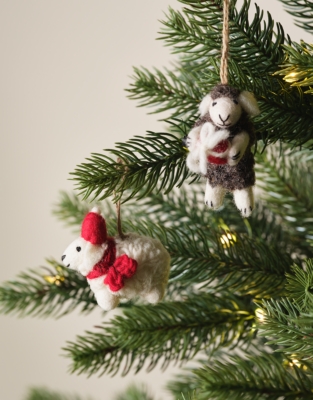 Felt Sheep Decorations – Set of 2