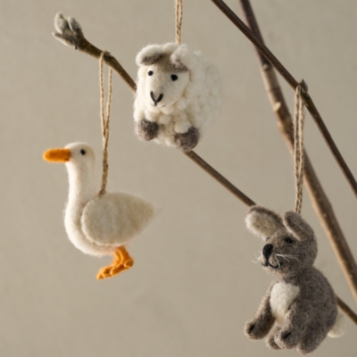 Felt Spring Animal Decorations – Set of 6