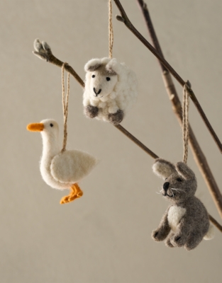 Felt Spring Animal Decorations – Set of 6