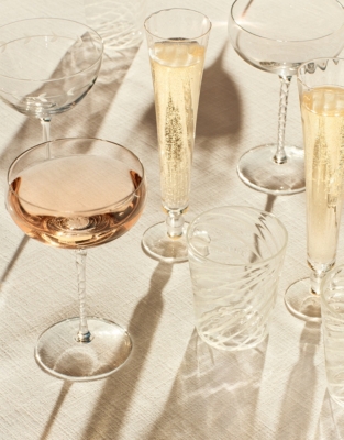 Ferne Twisted Stem Champagne Coupes – Set of 2