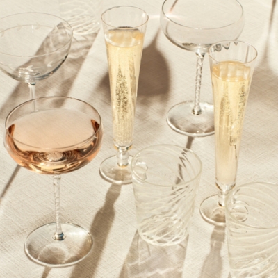 Ferne Twisted Stem Champagne Coupes – Set of 2